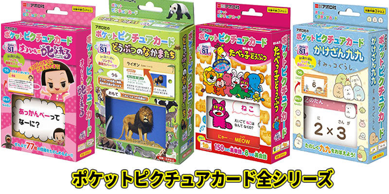 ポケットピクチュアカード全シリーズ12種類の紹介!口コミと通販最安値は?